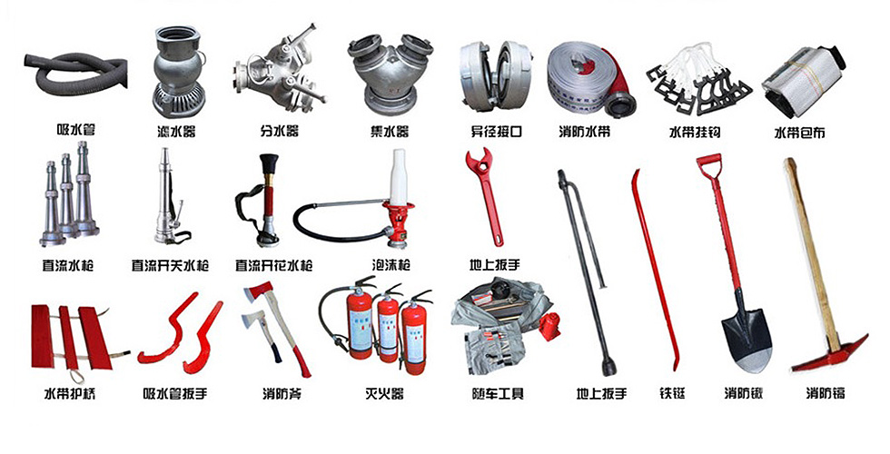 四驅單排5.25方灑水車森林消防灑水車-消防泵